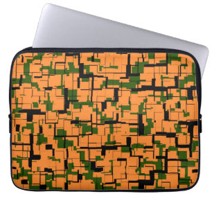 Funda Para Portátil Patrón de camo digital verde amarillo