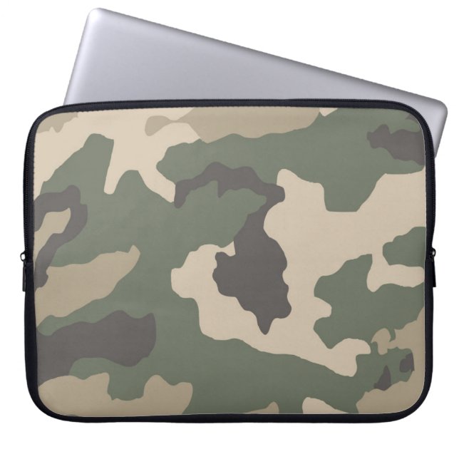 Funda Para Portátil Patrón de Camo Verde (Frente)