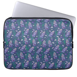 Funda Para Portátil Patrón de campos de lavanda en morado