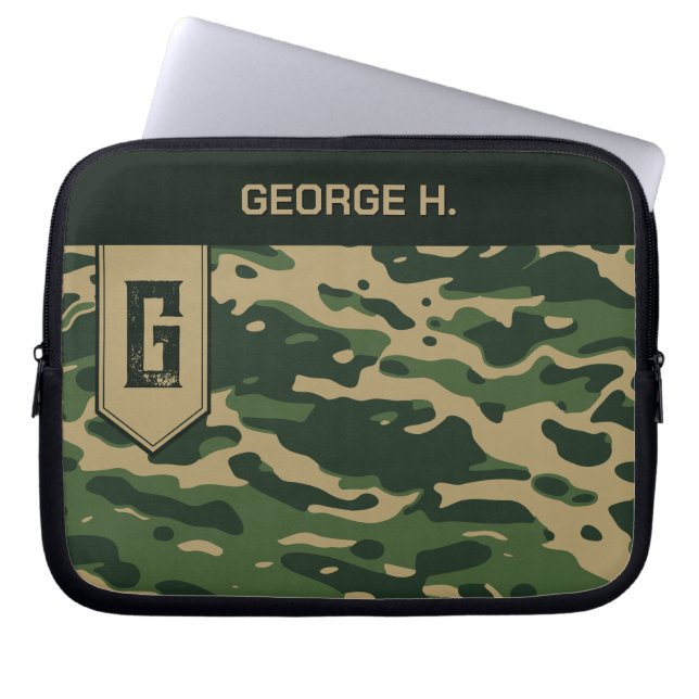 Funda Para Portátil Patrón de camuflaje (Frente)