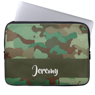 Funda Para Portátil Patrón de camuflaje de nombre personalizado