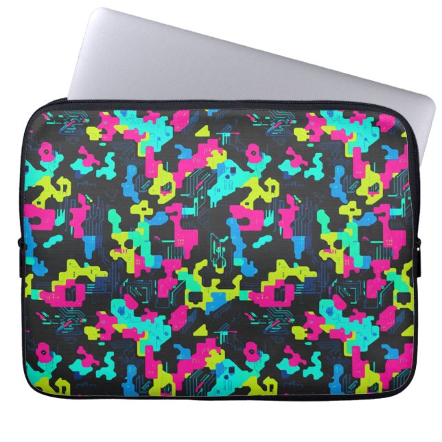 Funda Para Portátil Patrón de Camuflaje Neon (Frente)