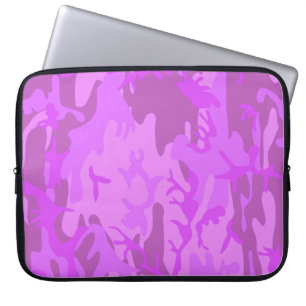 Funda Para Portátil Patrón de camuflaje púrpura claro