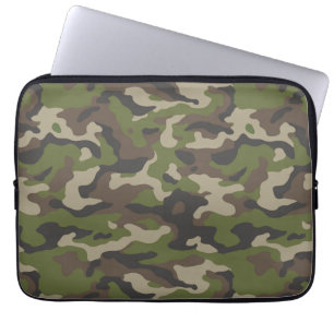 Funda Para Portátil Patrón de camuflaje verde
