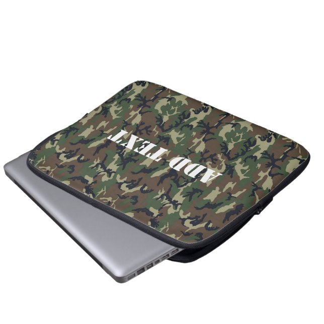 Funda Para Portátil Patrón de camuflaje verde militar (Inferior anverso)