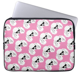 Funda Para Portátil Patrón de Caniche Rosa Lindo