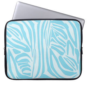 Funda Para Portátil Patrón de cebra azul