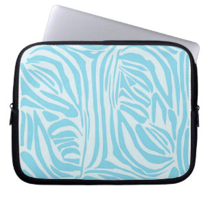 Funda Para Portátil Patrón de cebra azul