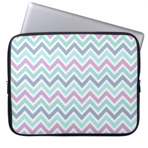 Funda Para Portátil Patrón de cheurón de color Multicolor Pastel 2