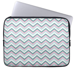 Funda Para Portátil Patrón de cheurón de niebla oceánica