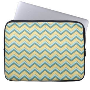 Funda Para Portátil Patrón de cheurón Purpurina de Topaz
