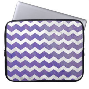 Funda Para Portátil Patrón de Chevron de arándano azul