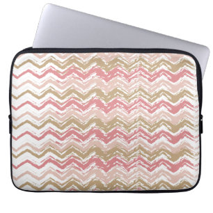 Funda Para Portátil Patrón de Chevron de ZigZag con especias corales