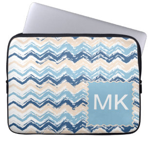 Funda Para Portátil Patrón de Chevron del Océano Pacífico