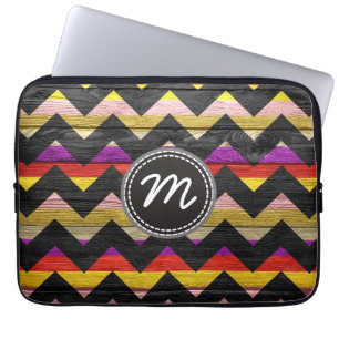 Funda Para Portátil patrón de chevron retro zigzag #15