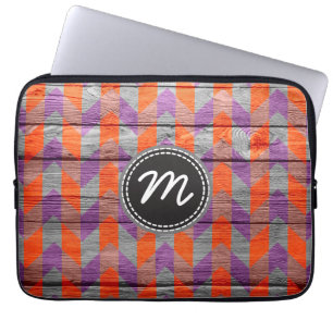 Funda Para Portátil patrón de chevron retro zigzag #17