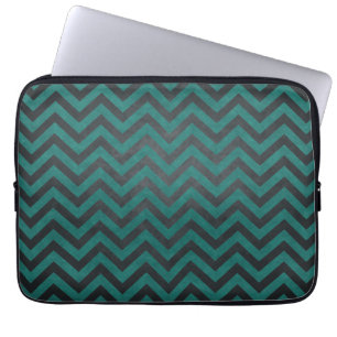 Funda Para Portátil Patrón de Chevron Teal