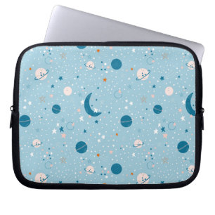 Funda Para Portátil Patrón de cielo azul y espacio
