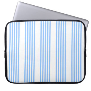 Funda Para Portátil Patrón de cinco rayas azul y blanco