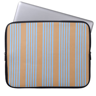 Funda Para Portátil Patrón de cinco rayas azul y marrón