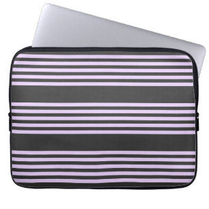 Funda Para Portátil Patrón de cinco rayas de ligamento púrpura y carbó