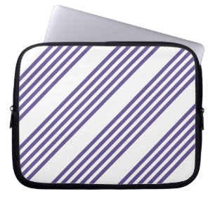 Funda Para Portátil Patrón de cinco rayas ultravioleta y blanca