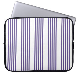 Funda Para Portátil Patrón de cinco rayas ultravioleta y blanca