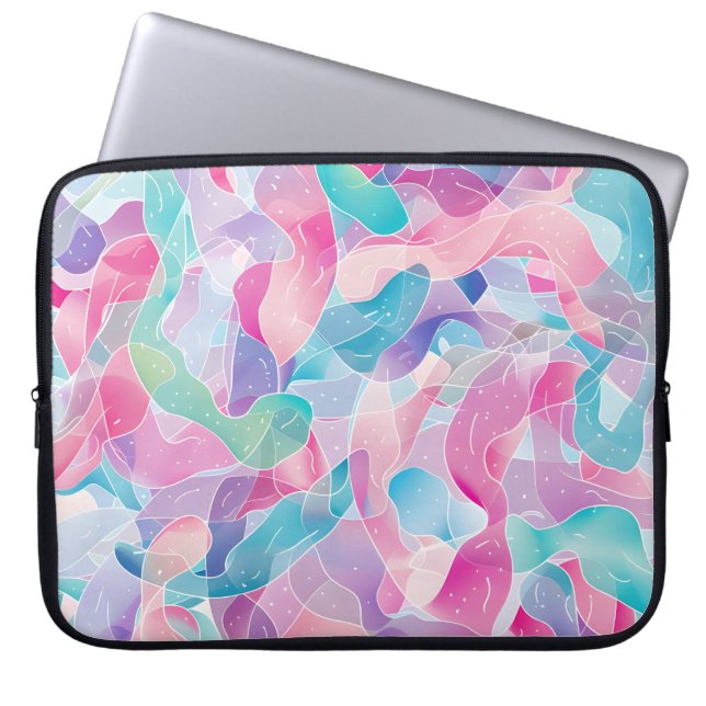 Funda Para Portátil Patrón de cinta abstracta pastel (Frente)