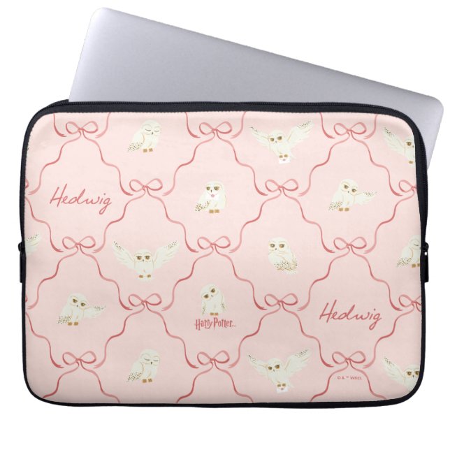 Funda Para Portátil Patrón de cinta rosa Hedwig (Frente)