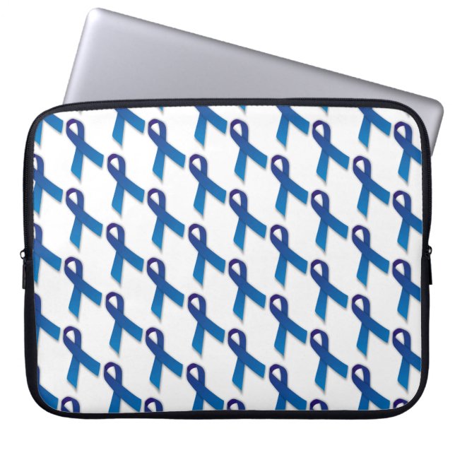Funda Para Portátil Patrón de cintas azules (Frente)