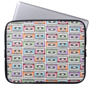 Funda Para Portátil Patrón de cintas de casete Pastel Retro