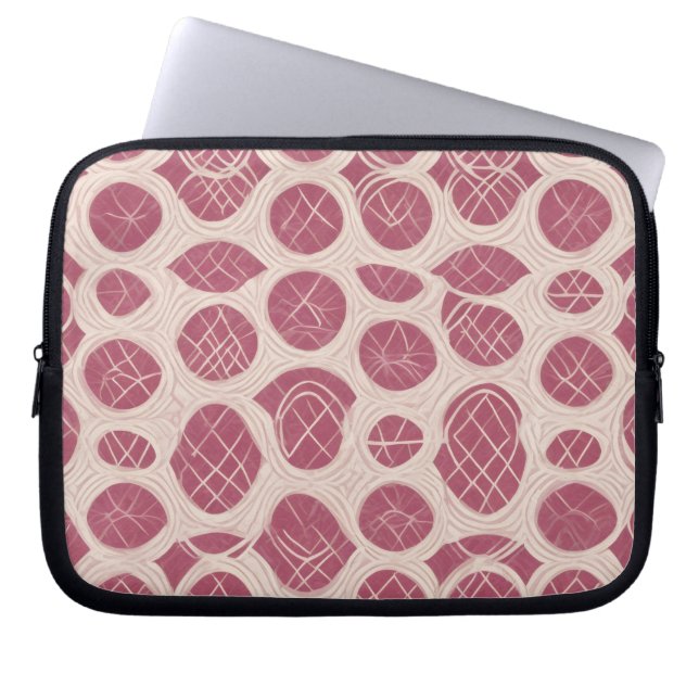 Funda Para Portátil Patrón de círculo abstracto moderno (Frente)