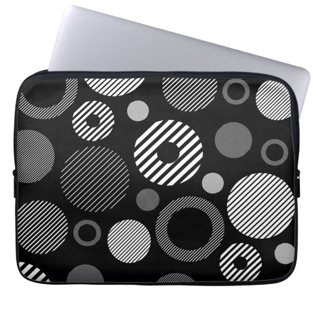 Funda Para Portátil patrón de círculo geométrico  (Frente)