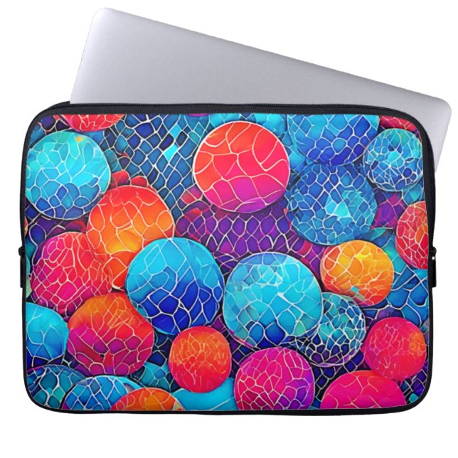 Funda Para Portátil Patrón de círculo vibrante (Frente)