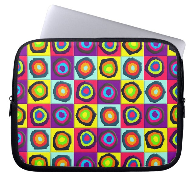 Funda Para Portátil patrón de círculos (Frente)