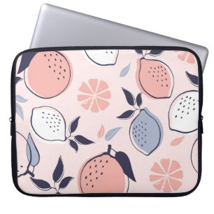 Funda Para Portátil Patrón de cítricos abstracto de limón y Naranjas e