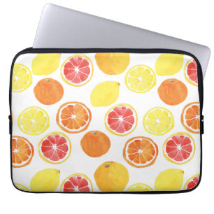 Funda Para Portátil Patrón de cítricos de color agua