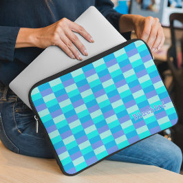 Funda Para Portátil Patrón de color azul neón
