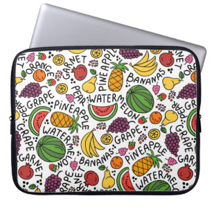 Funda Para Portátil patrón de color vintage sobre el tema de la comida