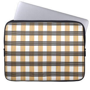 Funda Para Portátil Patrón de comprobación de la placa de color marrón