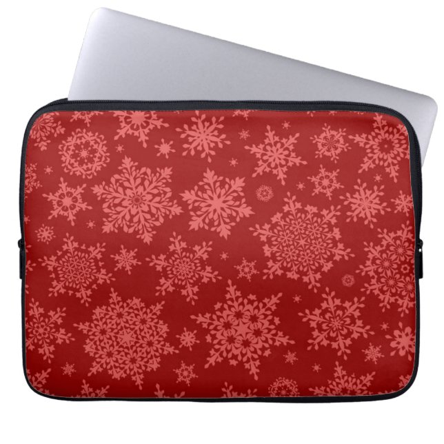 Funda Para Portátil Patrón de copo de nieve (Frente)