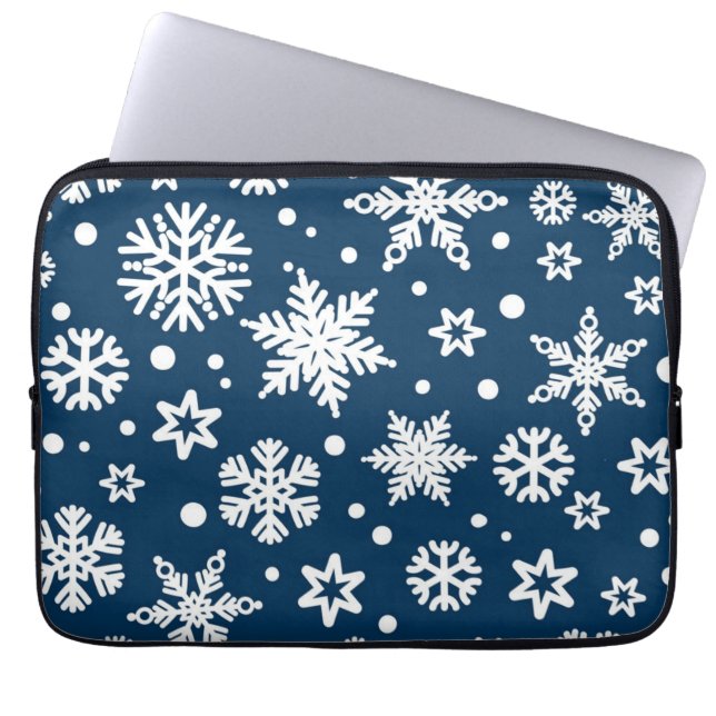 Funda Para Portátil Patrón de copo de nieve (Frente)