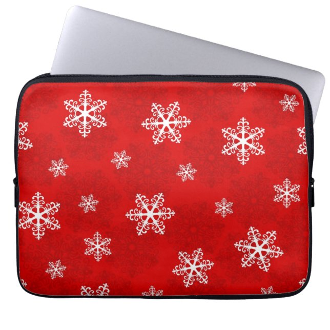 Funda Para Portátil Patrón de copo de nieve (Frente)