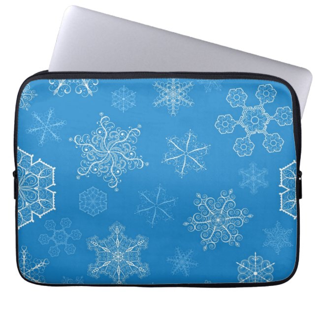 Funda Para Portátil Patrón de copo de nieve (Frente)