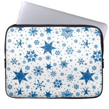 Patrón de Copo de Nieve Azul