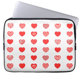 Funda Para Portátil ¡Patrón de corazones!