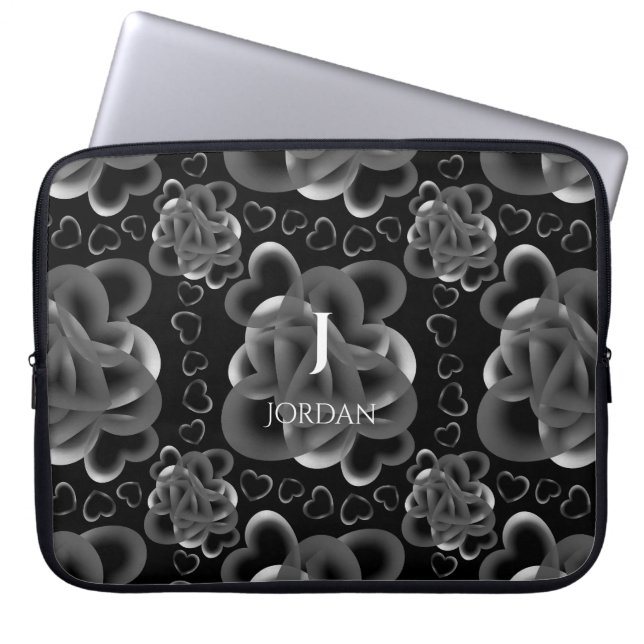 Funda Para Portátil Patrón de corazones abundantes (Frente)