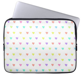 Funda Para Portátil Patrón de Corazones Arcoiris de Pastel Cute Pastel