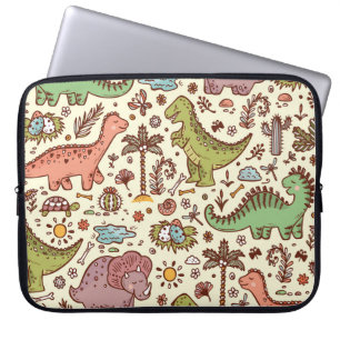 Funda Para Portátil Patrón de cosecha de dinosaurio Personalizado