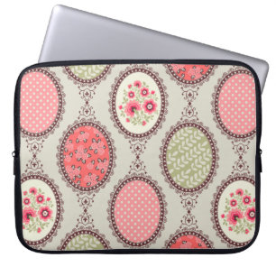 Funda Para Portátil Patrón de cosecha floral sin manchas. Vintage